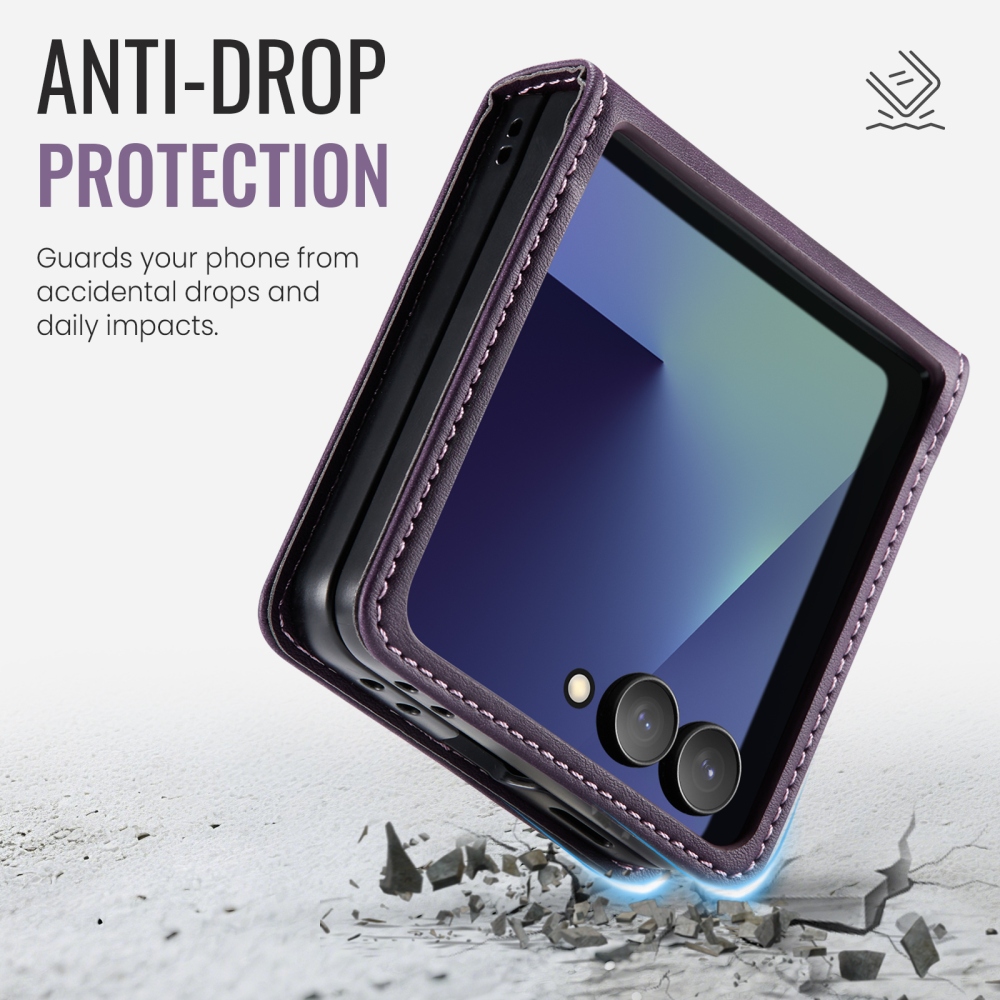 CASEME knižkové púzdro na Samsung Galaxy Z Flip8 5G - fialové