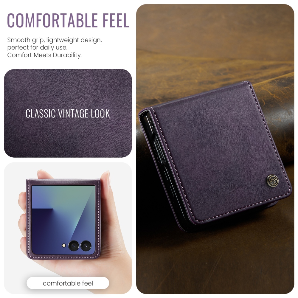 CASEME knižkové púzdro na Samsung Galaxy Z Flip8 5G - fialové