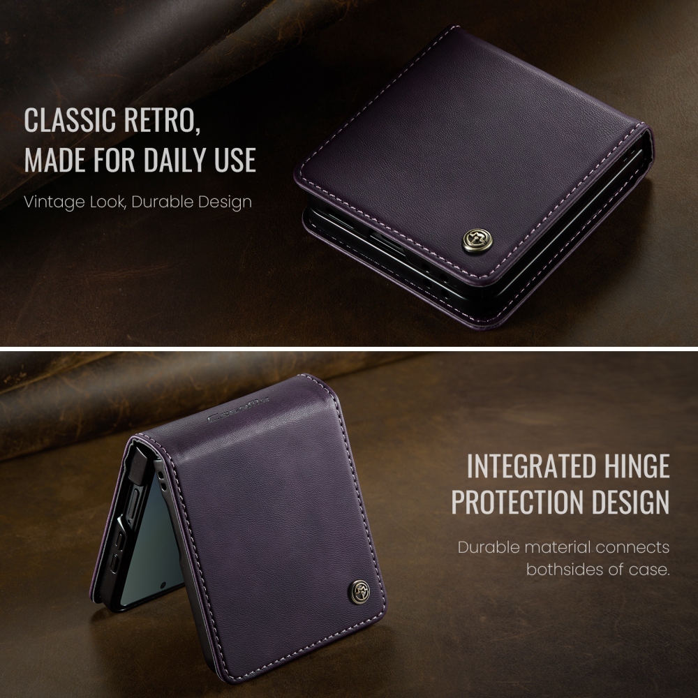 CASEME knižkové púzdro na Samsung Galaxy Z Flip8 5G - fialové