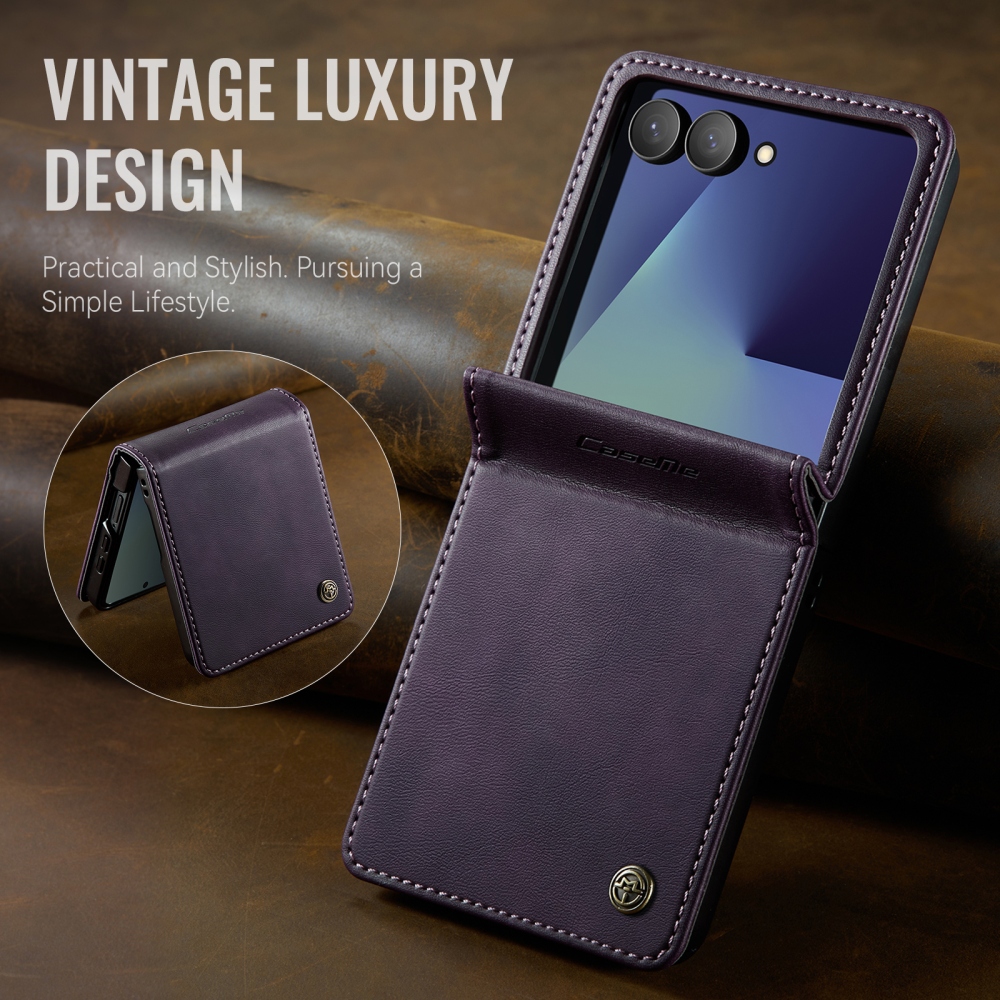 CASEME knižkové púzdro na Samsung Galaxy Z Flip8 5G - fialové