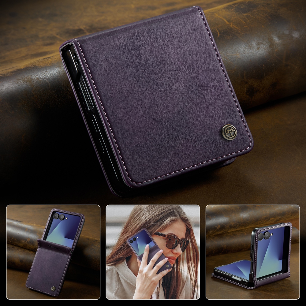 CASEME knižkové púzdro na Samsung Galaxy Z Flip8 5G - fialové