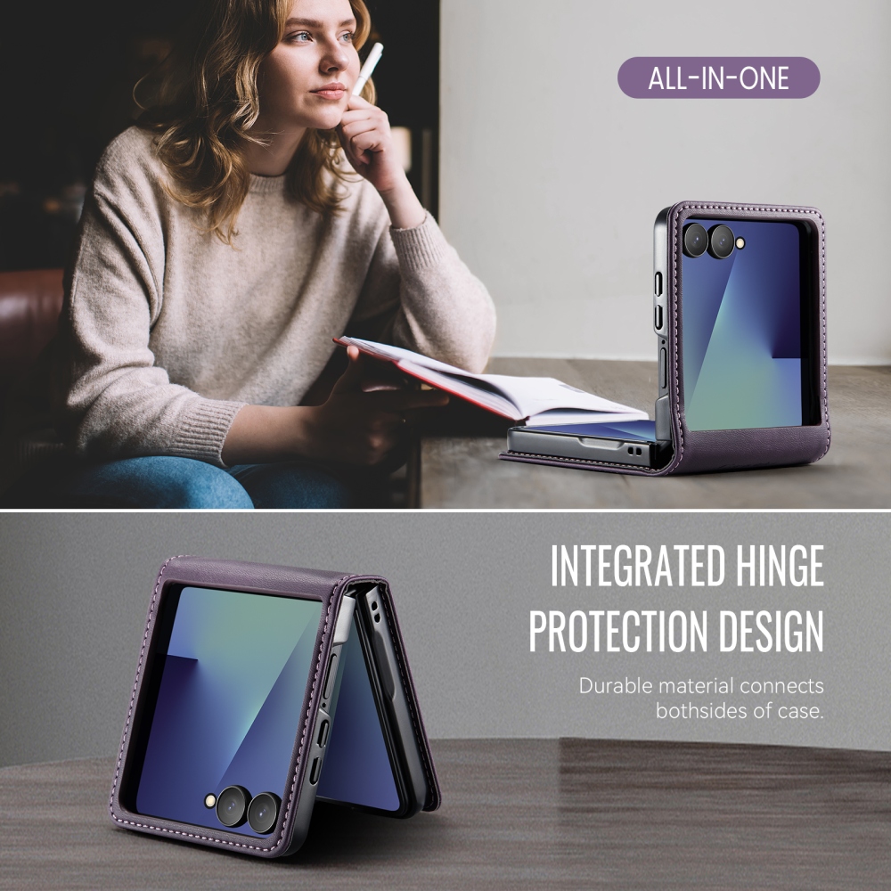 CASEME knižkové púzdro na Samsung Galaxy Z Flip8 5G - fialové