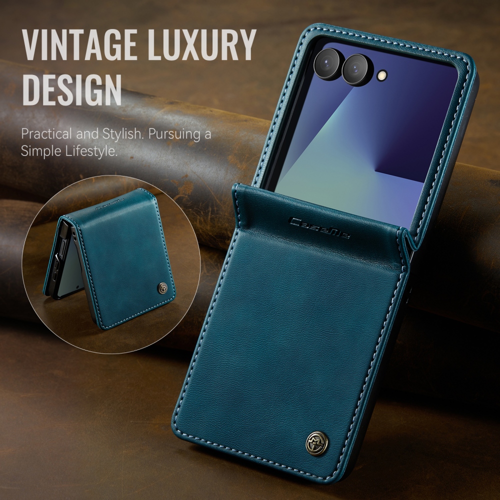 CASEME knižkové puzdro na Samsung Galaxy Z Flip8 5G - modrozelené