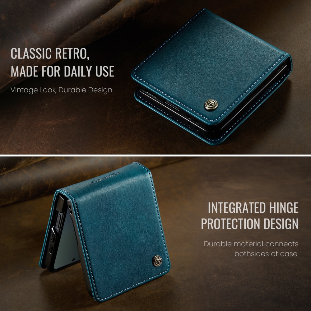 CASEME knižkové puzdro na Samsung Galaxy Z Flip8 5G - modrozelené