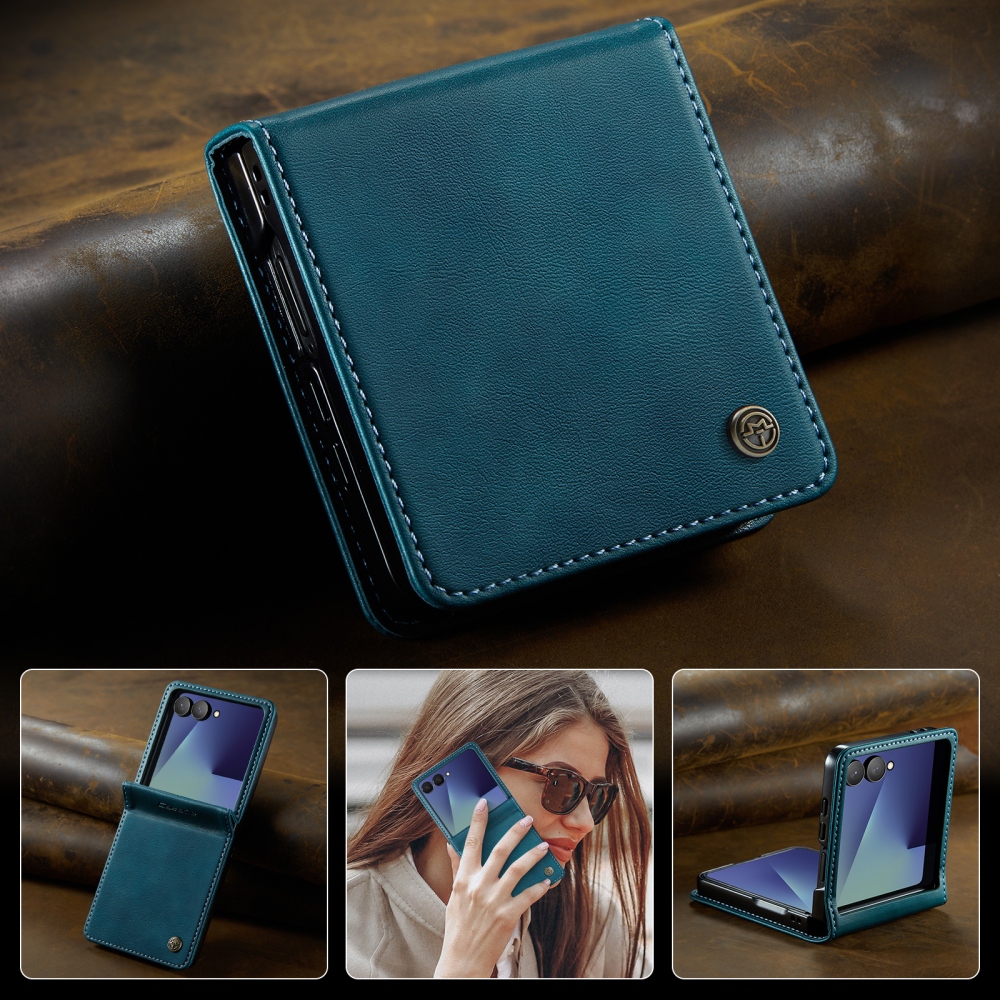CASEME knižkové puzdro na Samsung Galaxy Z Flip8 5G - modrozelené