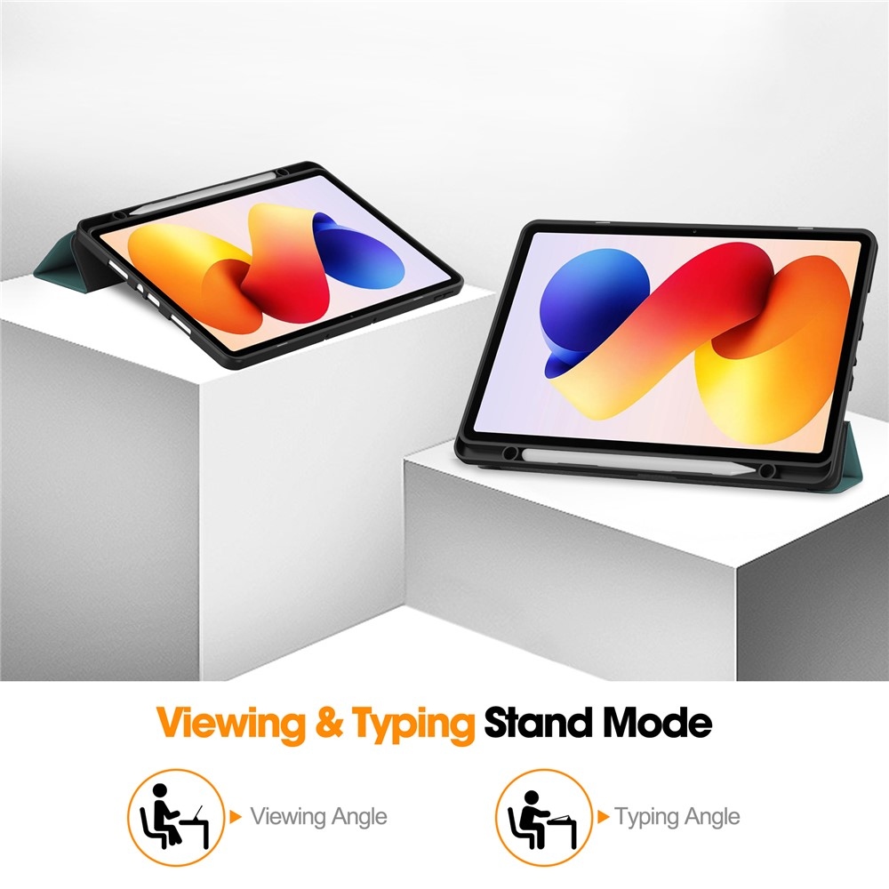 Cases chytré skladacie puzdro na Xiaomi Redmi Pad 2 Pro - tmavozelené