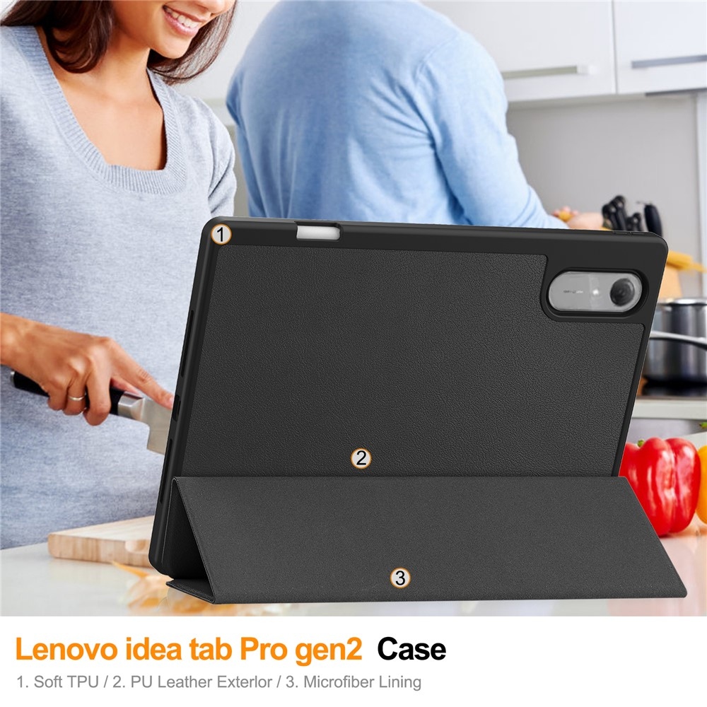 Cases chytré zatváracie púzdro na Lenovo Idea Tab Pro 13 2.Gen (TB-390FU) - čierne