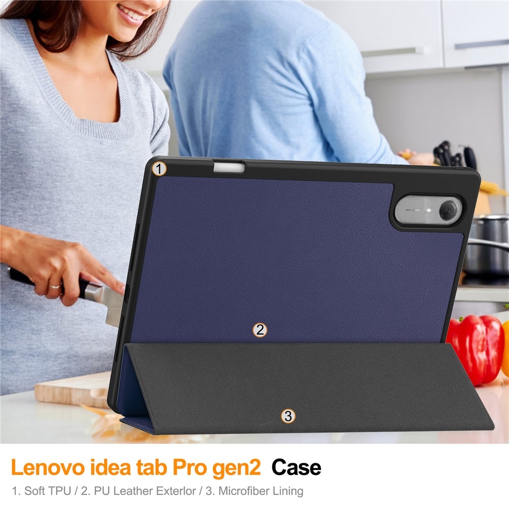 Cases chytré zatváracie púzdro na Lenovo Idea Tab Pro 13 2.Gen (TB-390FU) - tmavomodré