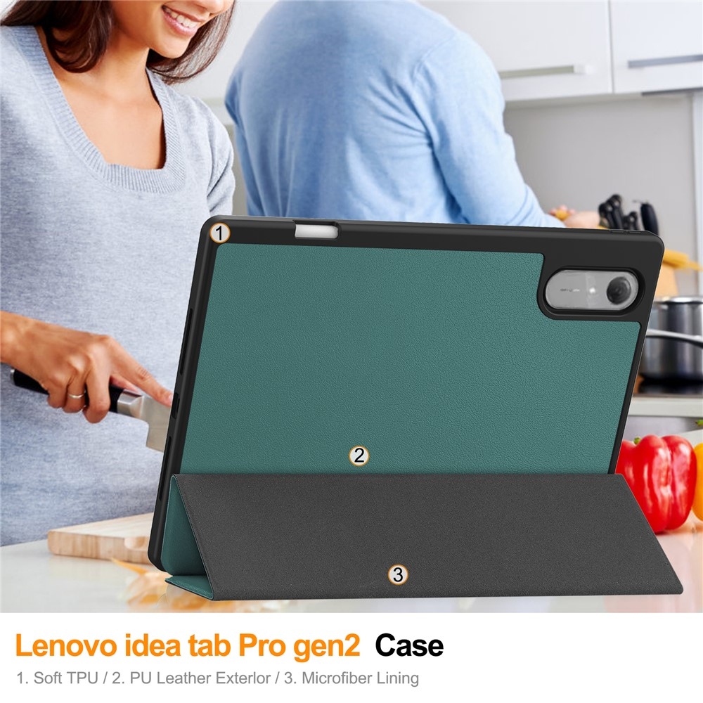Cases chytré zatváracie púzdro na Lenovo Idea Tab Pro 13 2.Gen (TB-390FU) - zelené