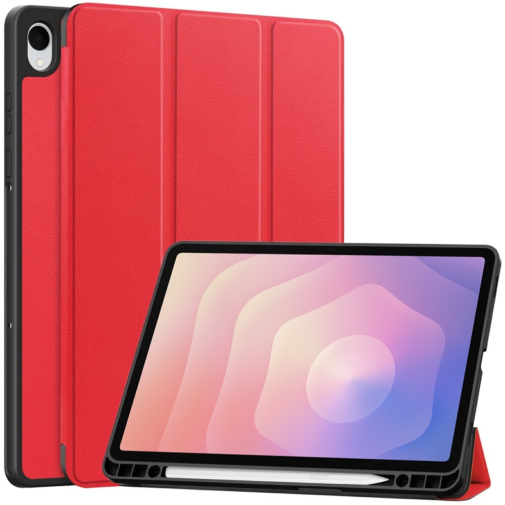 Cases chytré zatváracie púzdro na Samsung Galaxy Tab S11 - červené