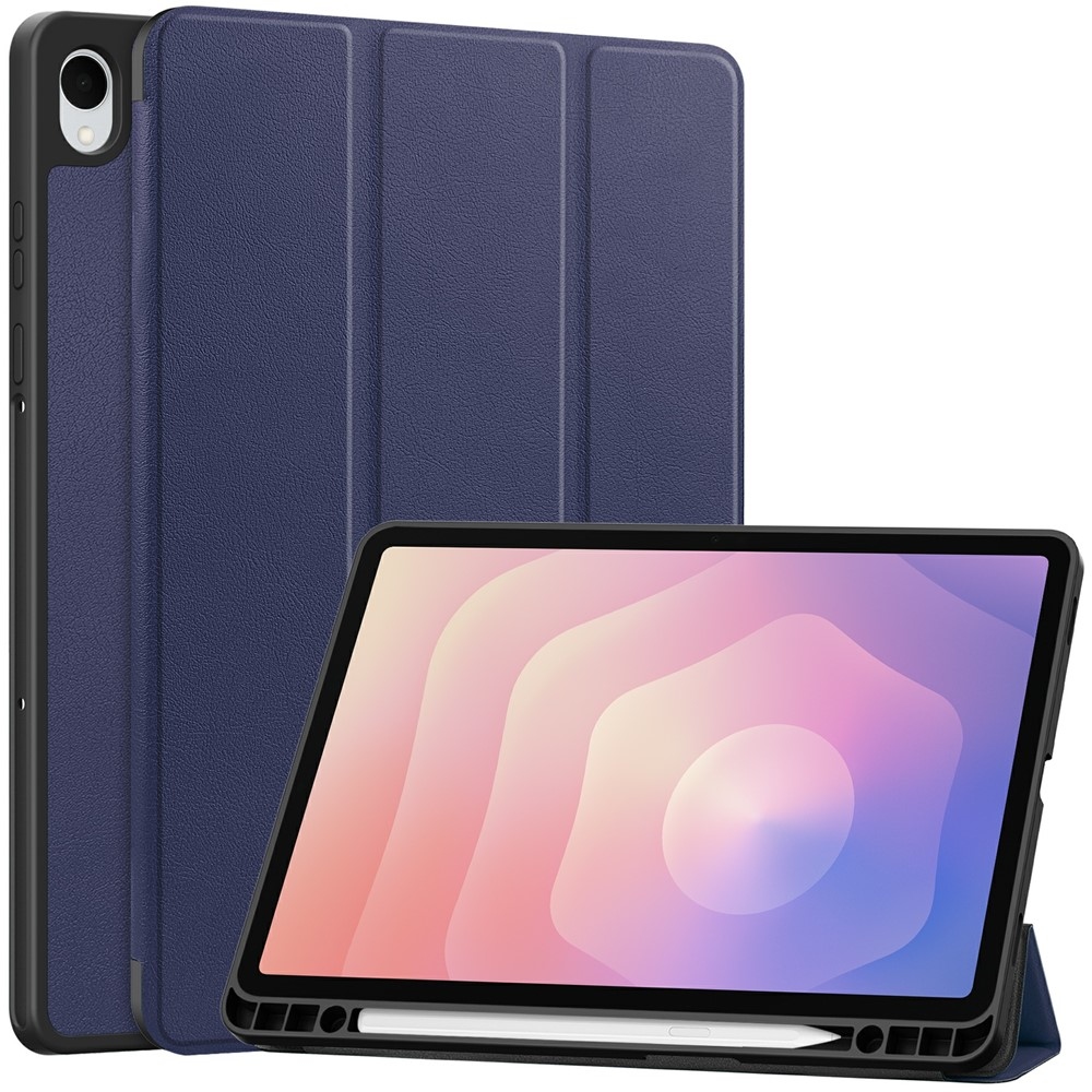 Cases chytré zatváracie púzdro na Samsung Galaxy Tab S11 - tmavomodré