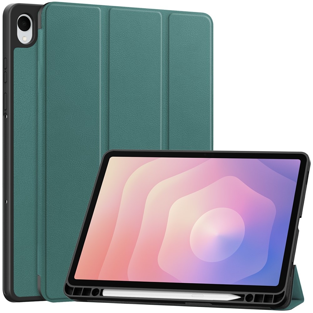 Cases chytré zatváracie púzdro na Samsung Galaxy Tab S11 - zelené