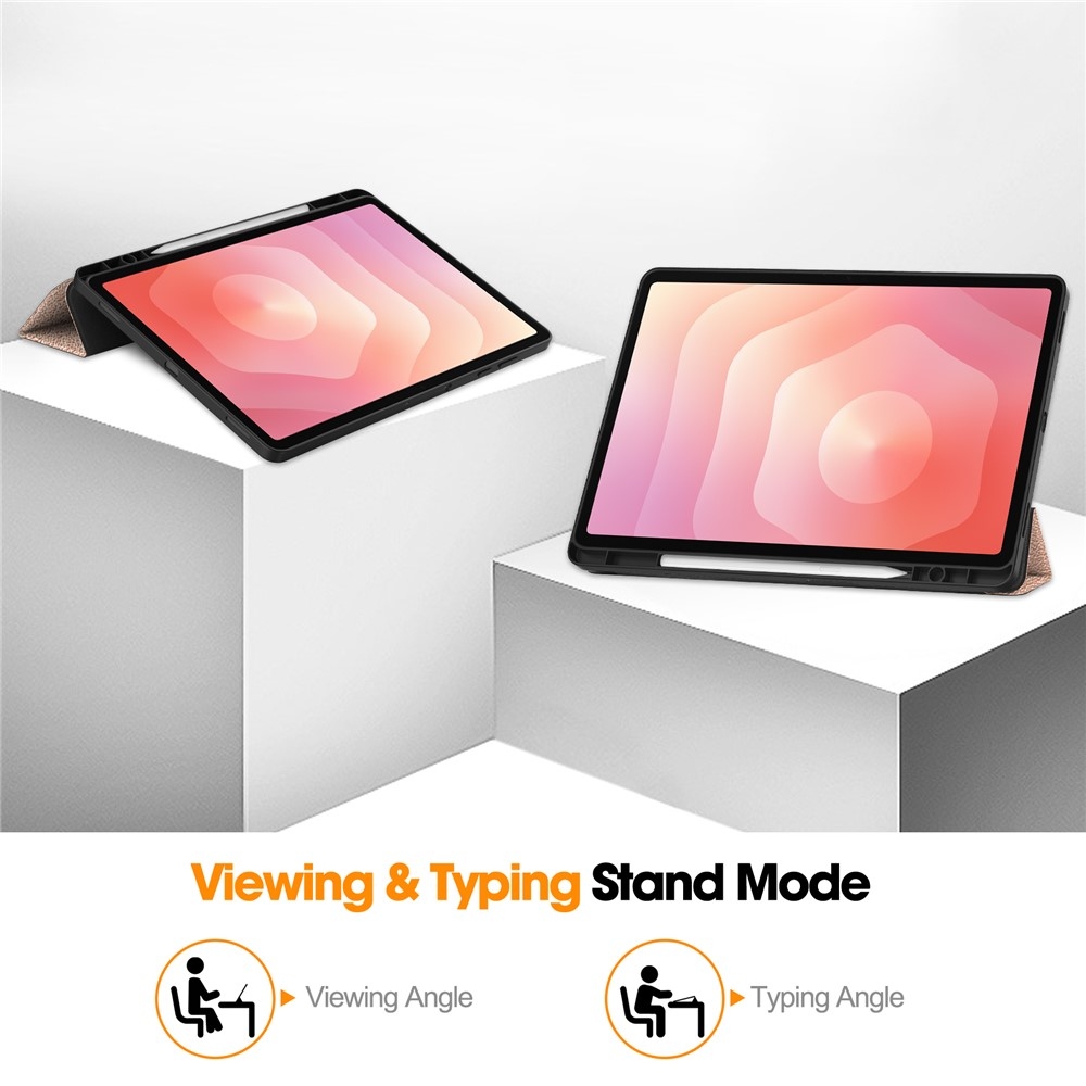 Cases chytré zatváracie púzdro na Samsung Galaxy Tab S12+ - ružovozlaté