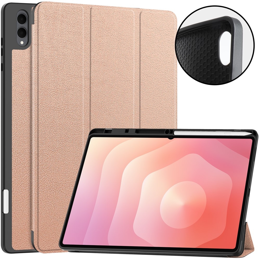 Cases chytré zatváracie púzdro na Samsung Galaxy Tab S12 Ultra - ružovozlaté