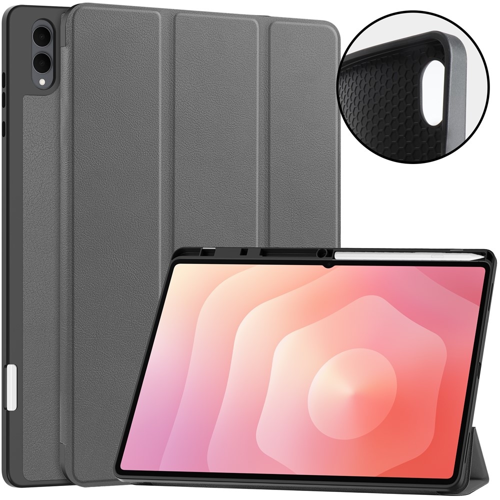 Cases chytré zatváracie púzdro na Samsung Galaxy Tab S12 Ultra - šedé