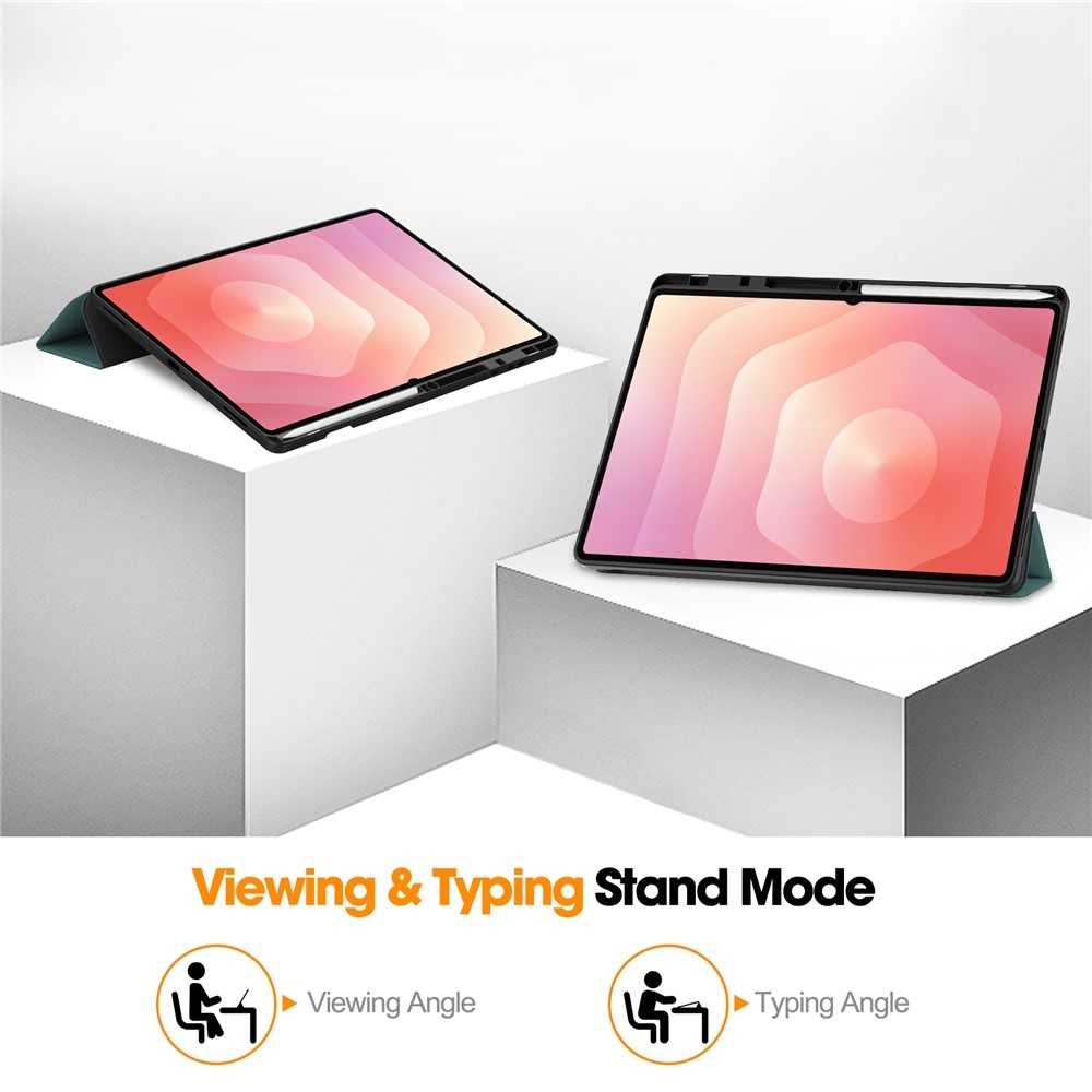 Cases chytré zatváracie púzdro na Samsung Galaxy Tab S12 Ultra - zelené