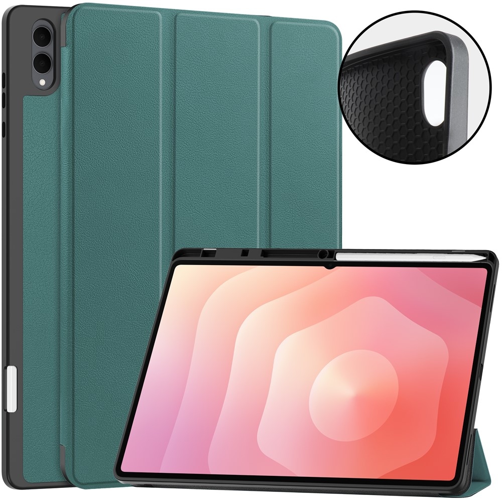 Cases chytré zatváracie púzdro na Samsung Galaxy Tab S12 Ultra - zelené