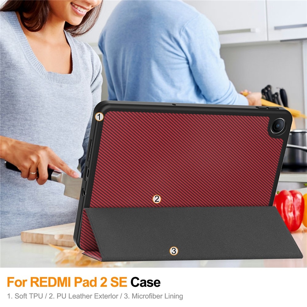 Cases chytré zatváracie púzdro na Xiaomi Redmi Pad 2 9.7 - červené
