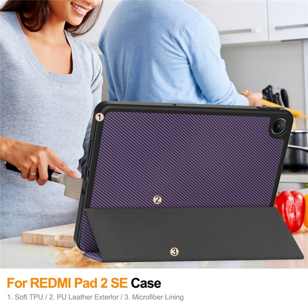 Cases múdre zatváracie púzdro na Xiaomi Redmi Pad 2 9.7 - fialové