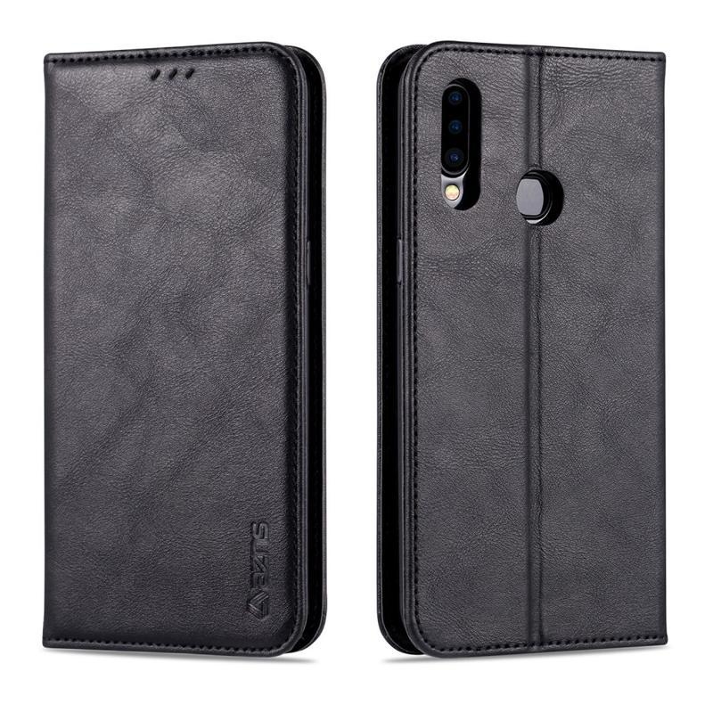 Cases PU kožené peněženkové puzdro na mobil Samsung Galaxy A20s - čierne