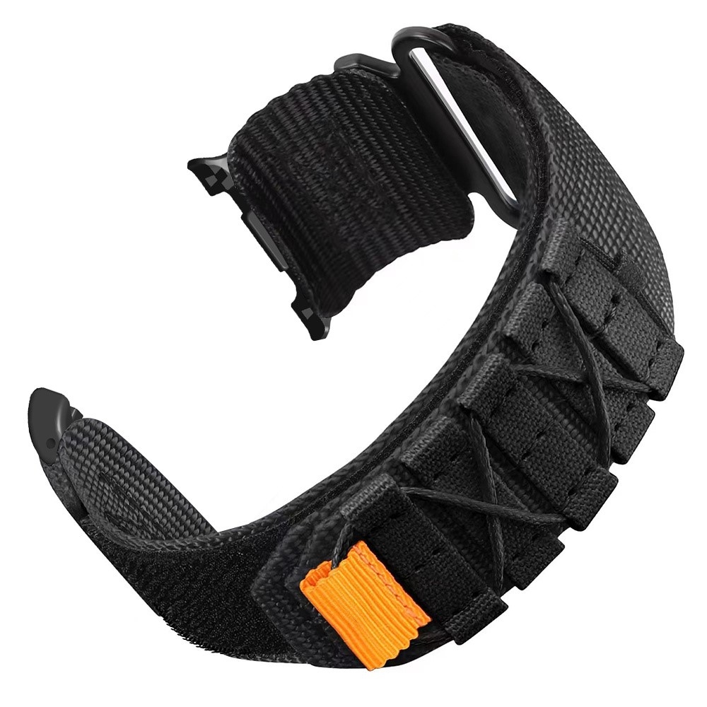 Casual nylonový remienok na Samsung Galaxy Watch9 40mm/44mm/Watch8 44mm/40mm/Watch8 Classic 46mm - čierny