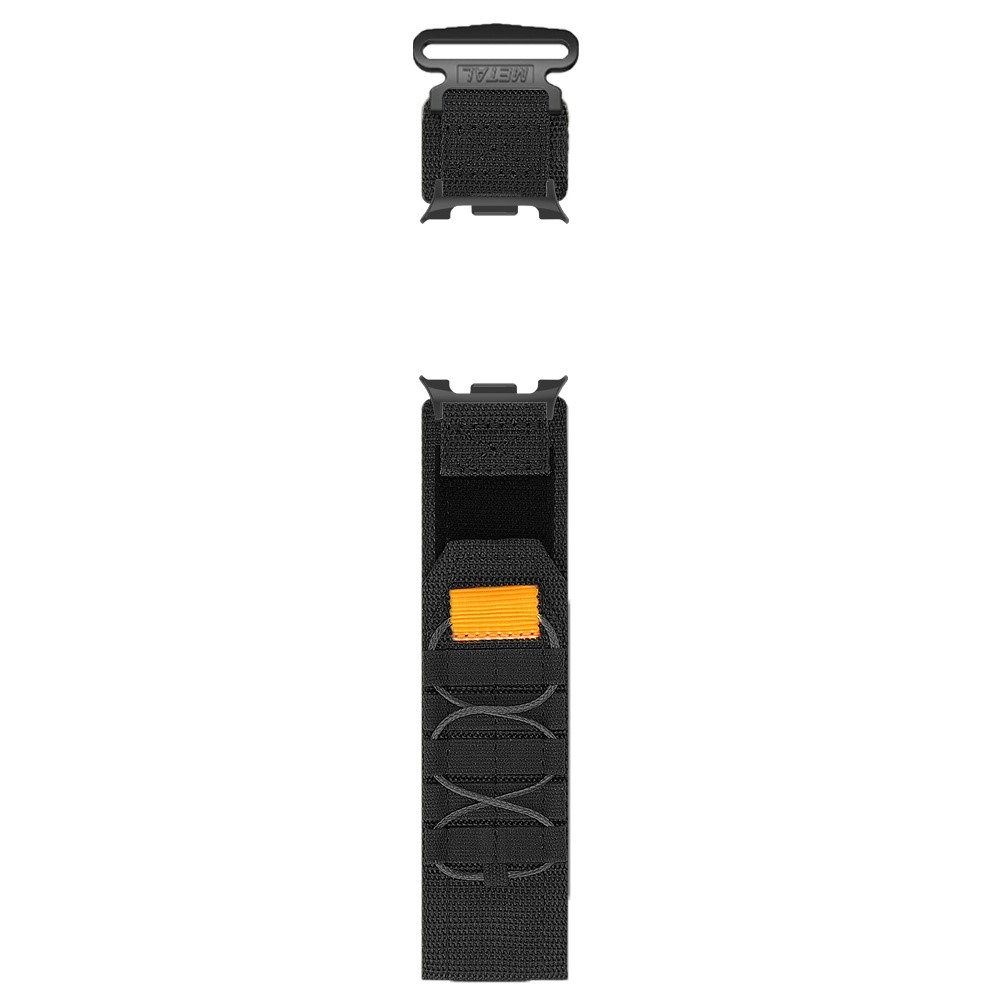 Casual nylonový remienok na Samsung Galaxy Watch9 40mm/44mm/Watch8 44mm/40mm/Watch8 Classic 46mm - čierny