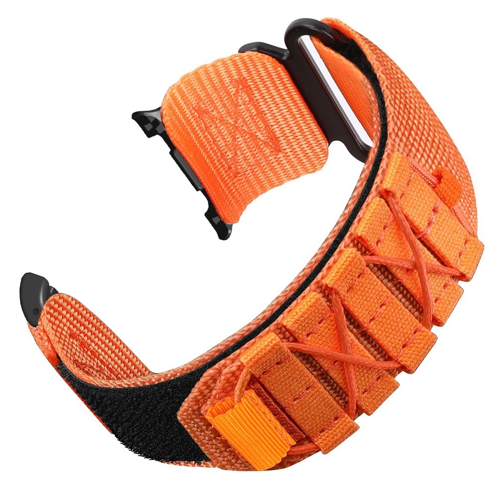 Casual nylonový remienok na Samsung Galaxy Watch9 40mm/44mm/Watch8 44mm/40mm/Watch8 Classic 46mm - oranžový