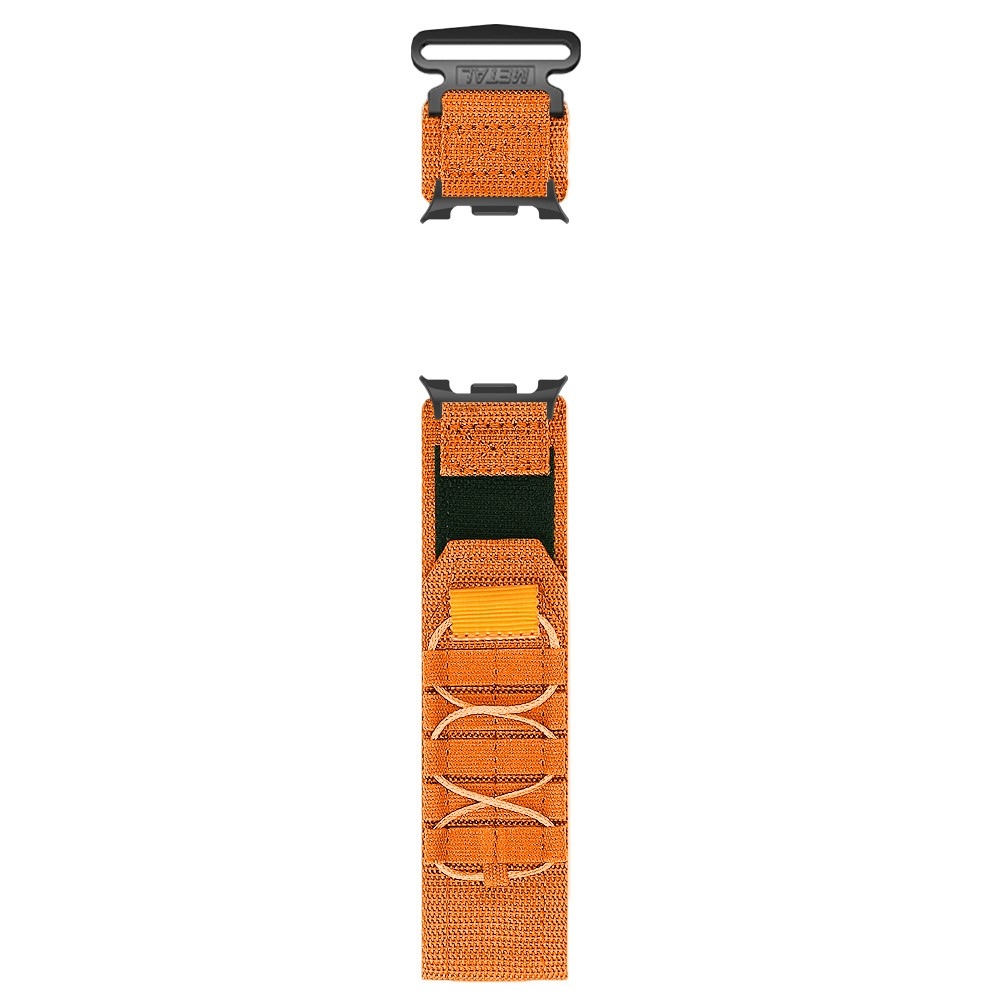 Casual nylonový remienok na Samsung Galaxy Watch9 40mm/44mm/Watch8 44mm/40mm/Watch8 Classic 46mm - oranžový