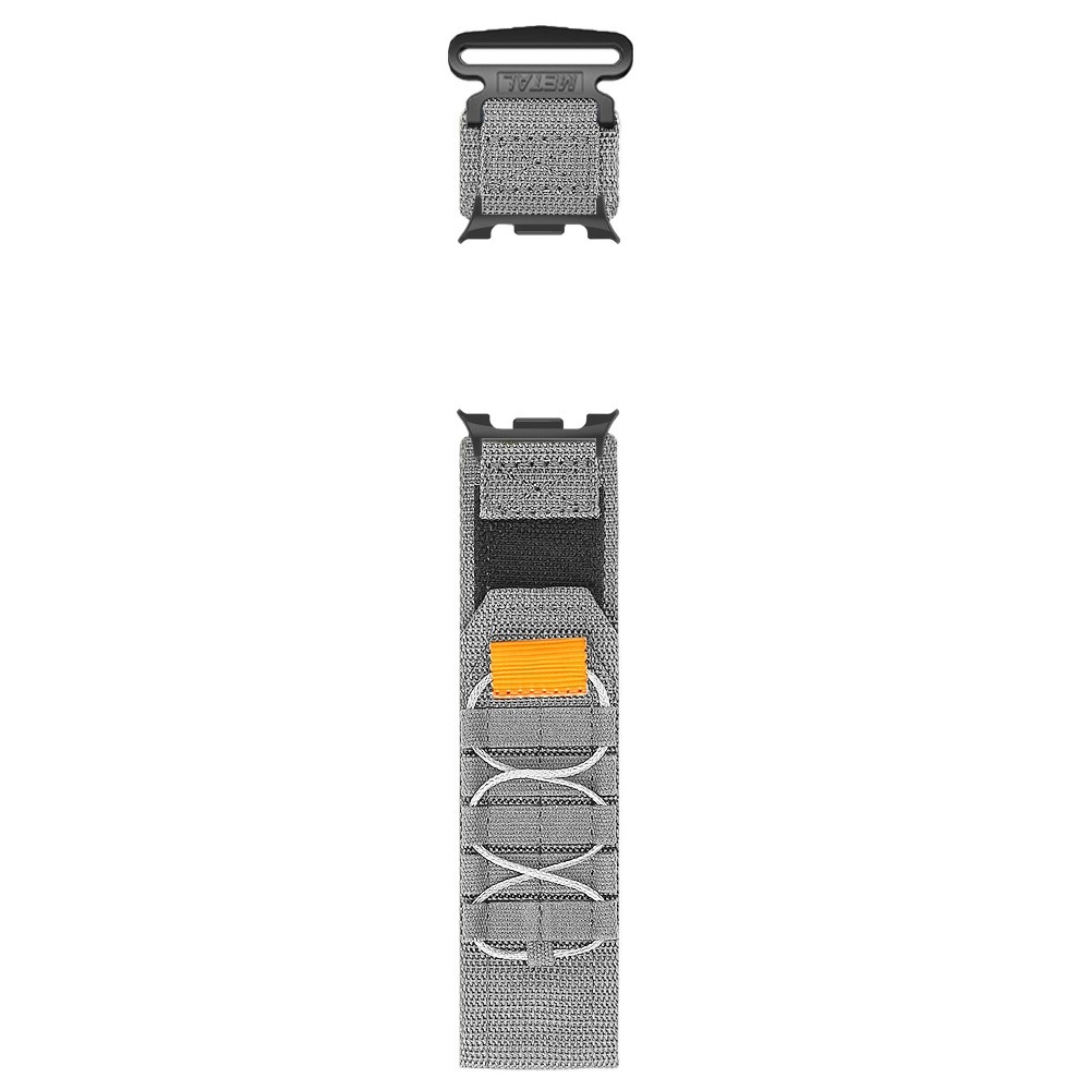 Casual nylonový remienok na Samsung Galaxy Watch9 40mm/44mm/Watch8 44mm/40mm/Watch8 Classic 46mm - šedý