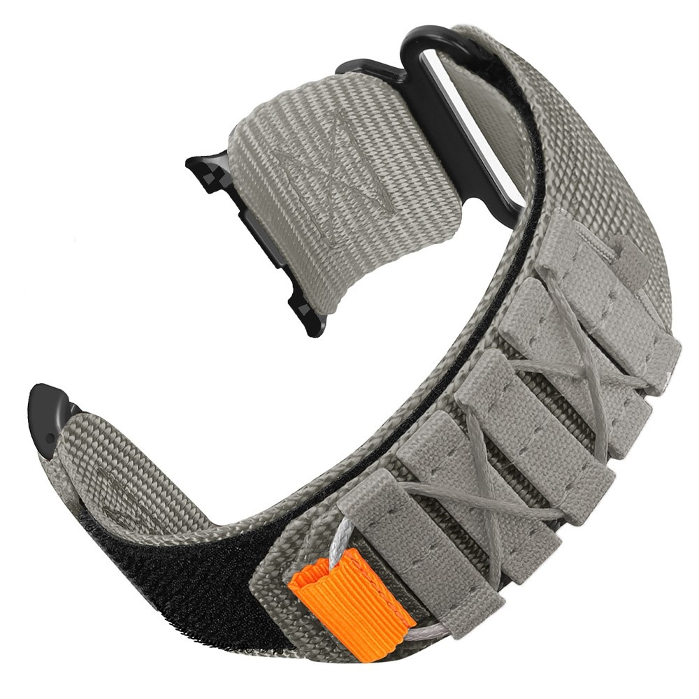 Casual nylonový remienok na Samsung Galaxy Watch9 40mm/44mm/Watch8 44mm/40mm/Watch8 Classic 46mm - šedý