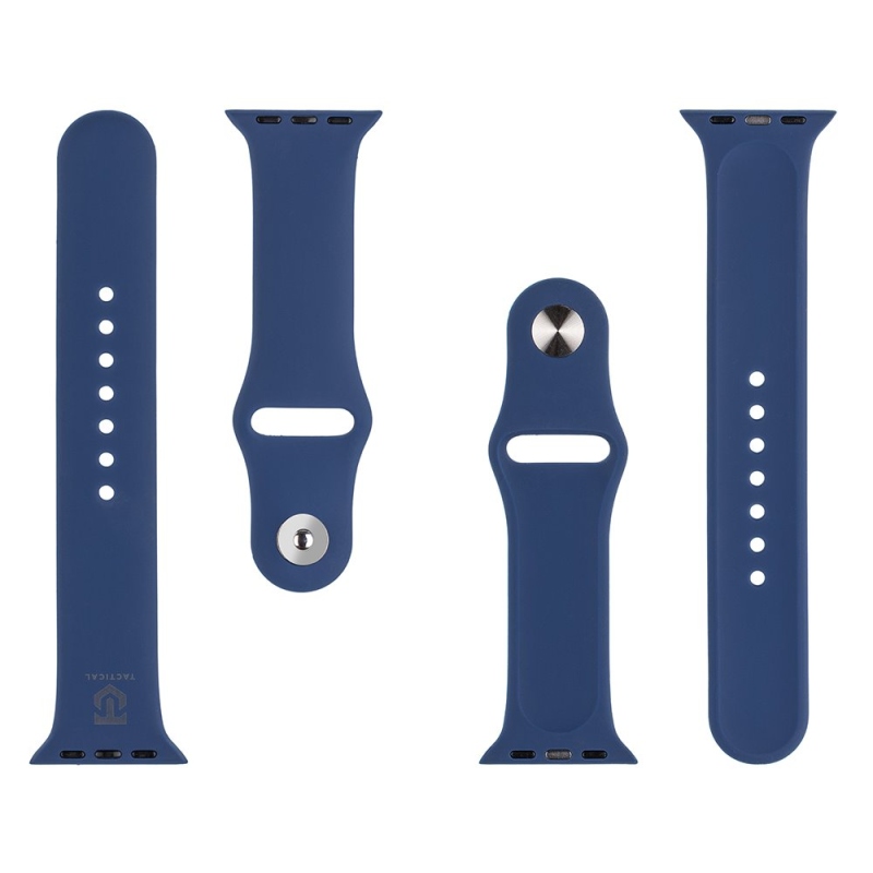 Tactical 837 Silikónový Remienok pre Apple Watch 1/2/3/4/5/6/7/8/9/SE 38/40/41mm Navy Blue