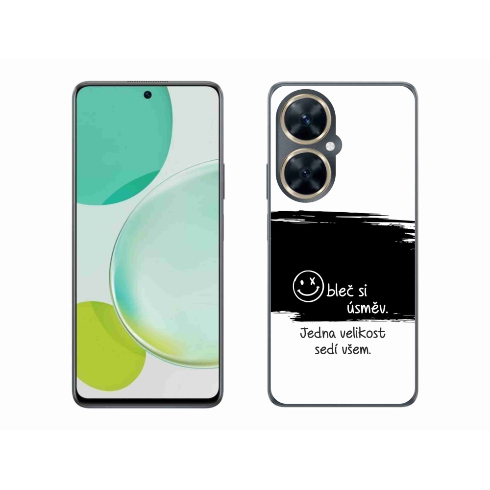 Gélový kryt mmCase na Huawei Nova 11i - vtipný text 8 čiernobiele pozadie