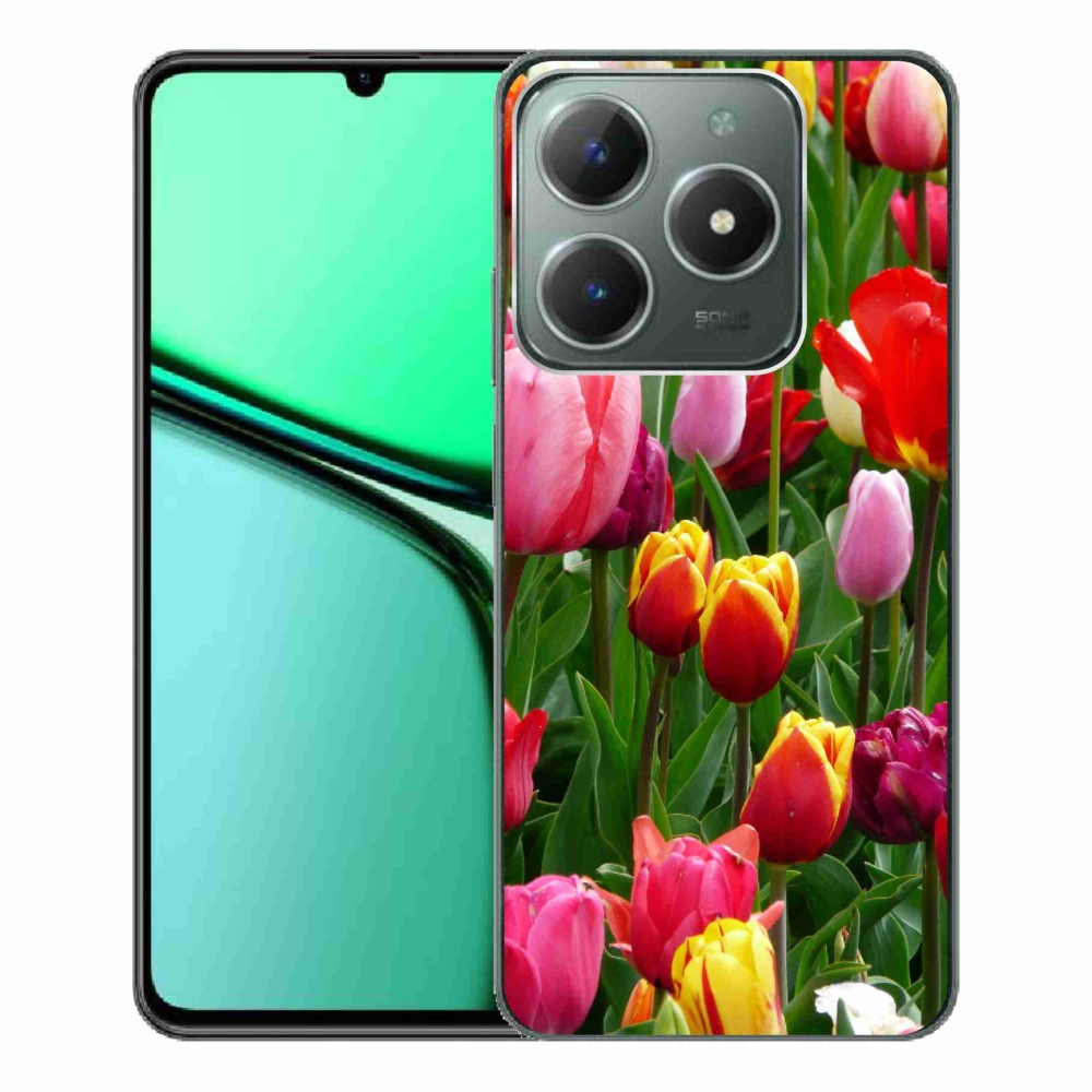 Gélový kryt mmCase na Realme C61 - tulipány