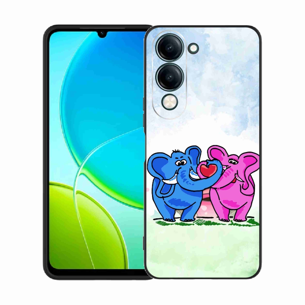 Gélový kryt mmCase na Vivo Y29s 5G - zamilovaní slony