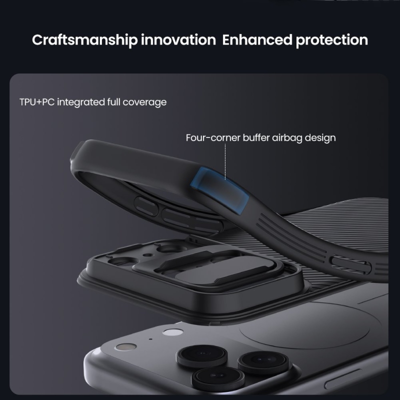 Nillkin CamShield PRO Magnetický zadný kryt pre Apple iPhone 17 Pro Max Black