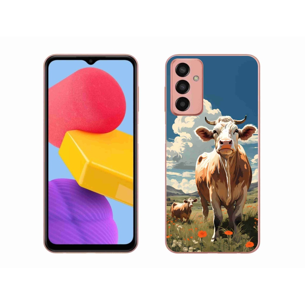 Gélový kryt mmCase na Samsung Galaxy M13 - kravy na lúke