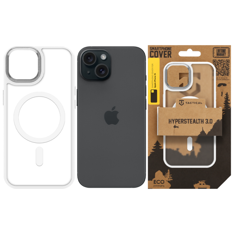 Tactical MagForce Hyperstealth 3.0 Puzdro pre Apple iPhone 15 Snow White