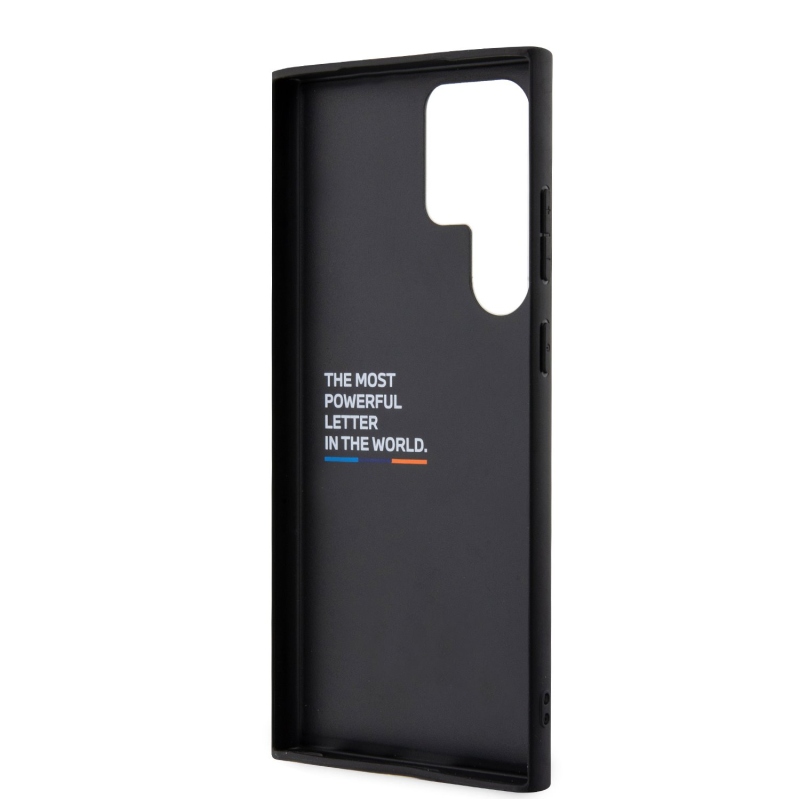 BMW M PU Carbon Blue Line Zadný Kryt pre Samsung Galaxy S23 Ultra Black