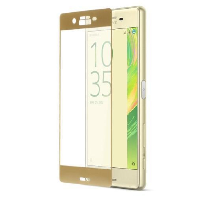 CCX celoplošné tvrdené sklo na Sony Xperia X - zlaté