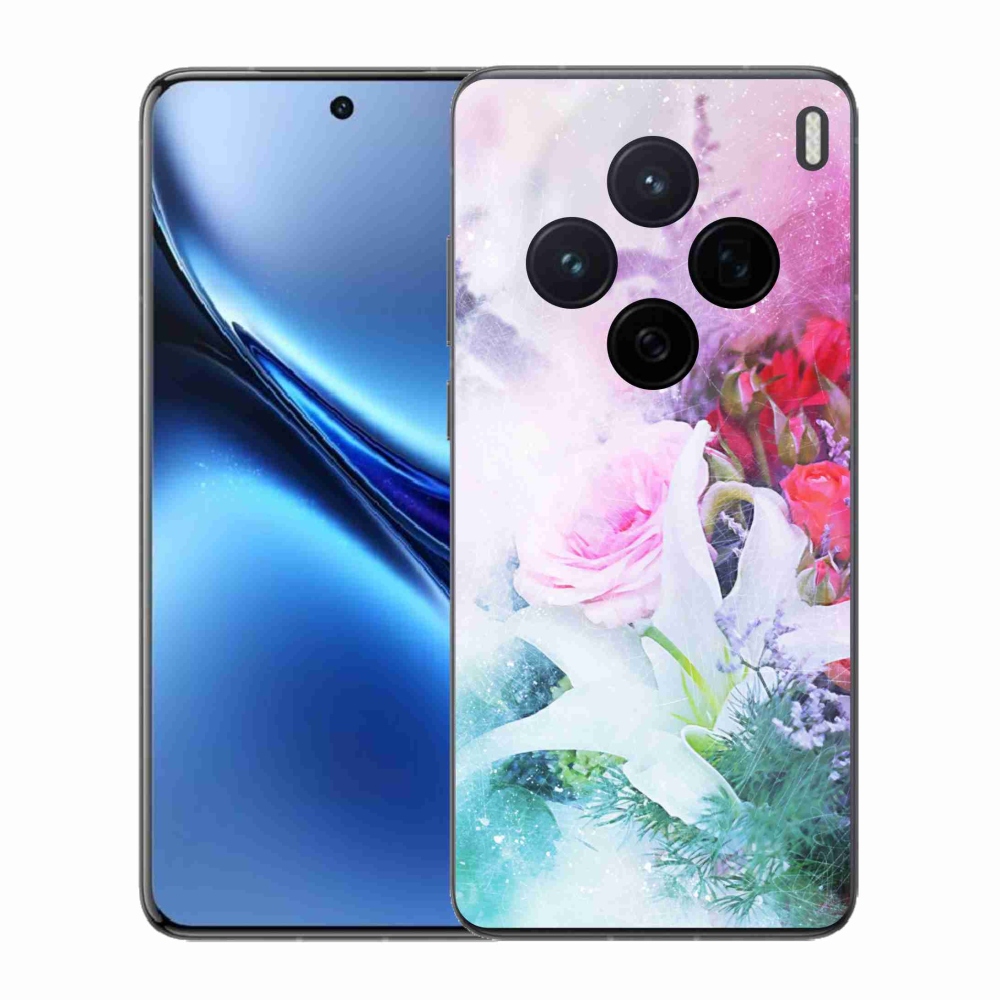 Gélový kryt mmCase na Vivo X200 5G - kvety 4