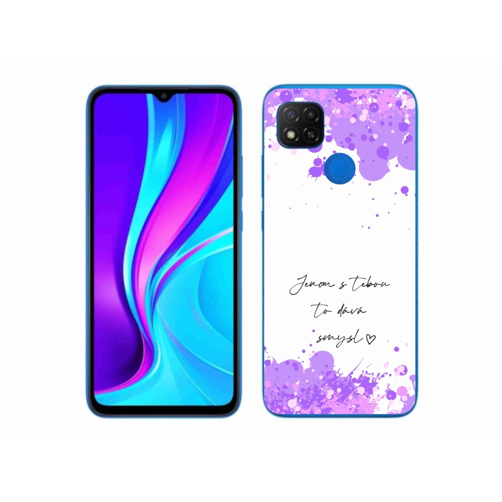 Gélový kryt mmCase na Xiaomi Redmi 9C - zamilovaný text biele pozadie