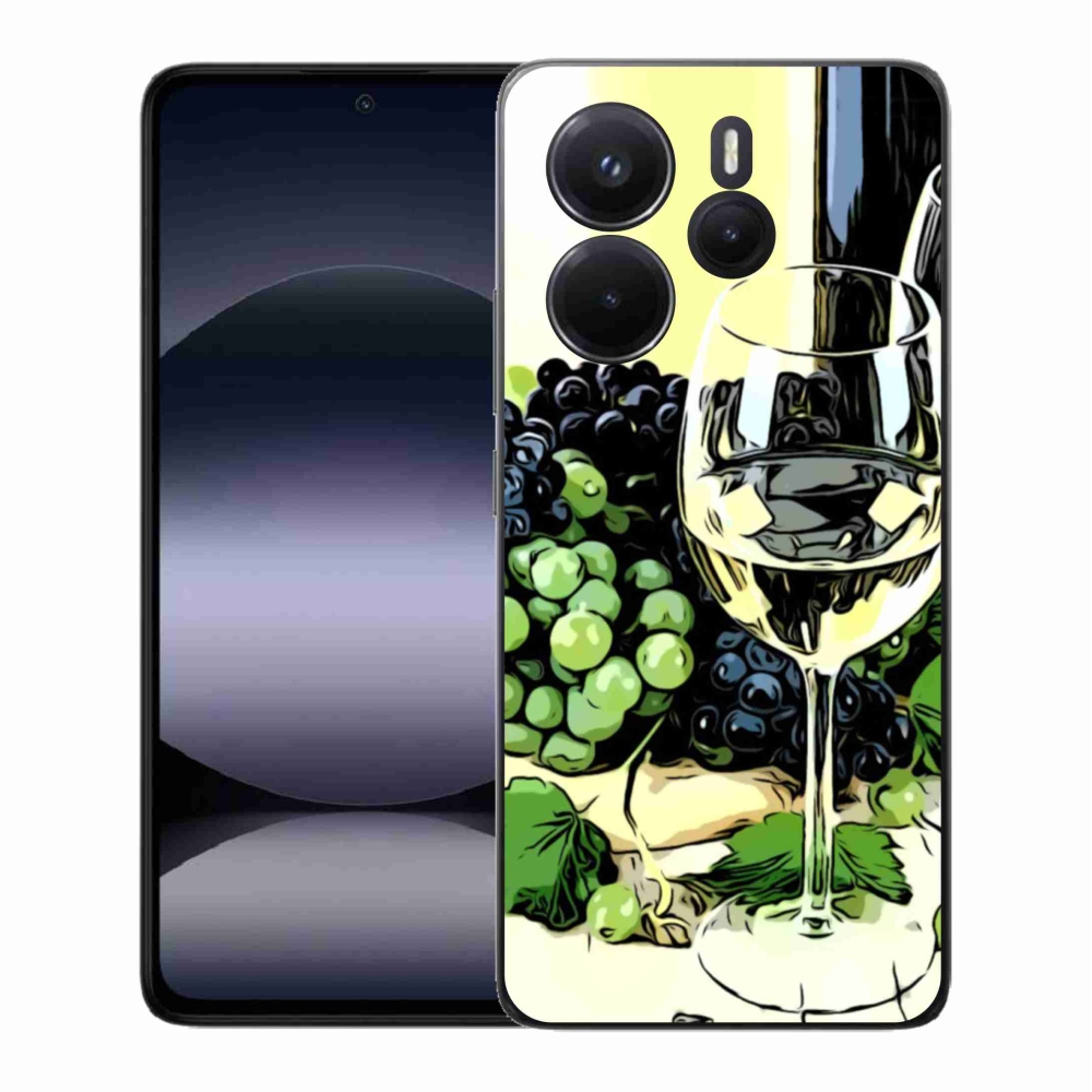 Gélový kryt mmCase na Xiaomi Redmi Note 14 - pohár vína