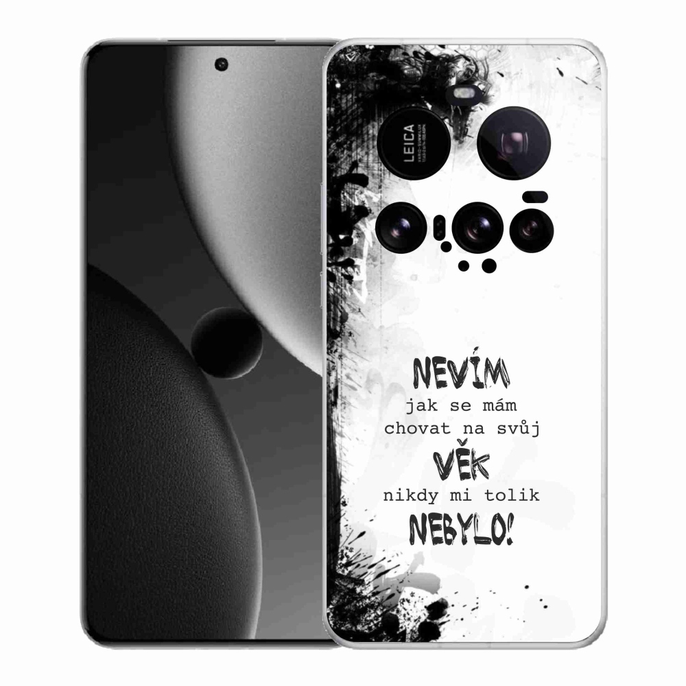 Gélový kryt mmCase na Xiaomi 15 Ultra - vtipný text 14 biele pozadie