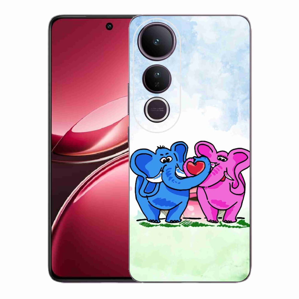 Gélový kryt mmCase na Vivo V50 Lite 4G/5G - zamilovaní slony