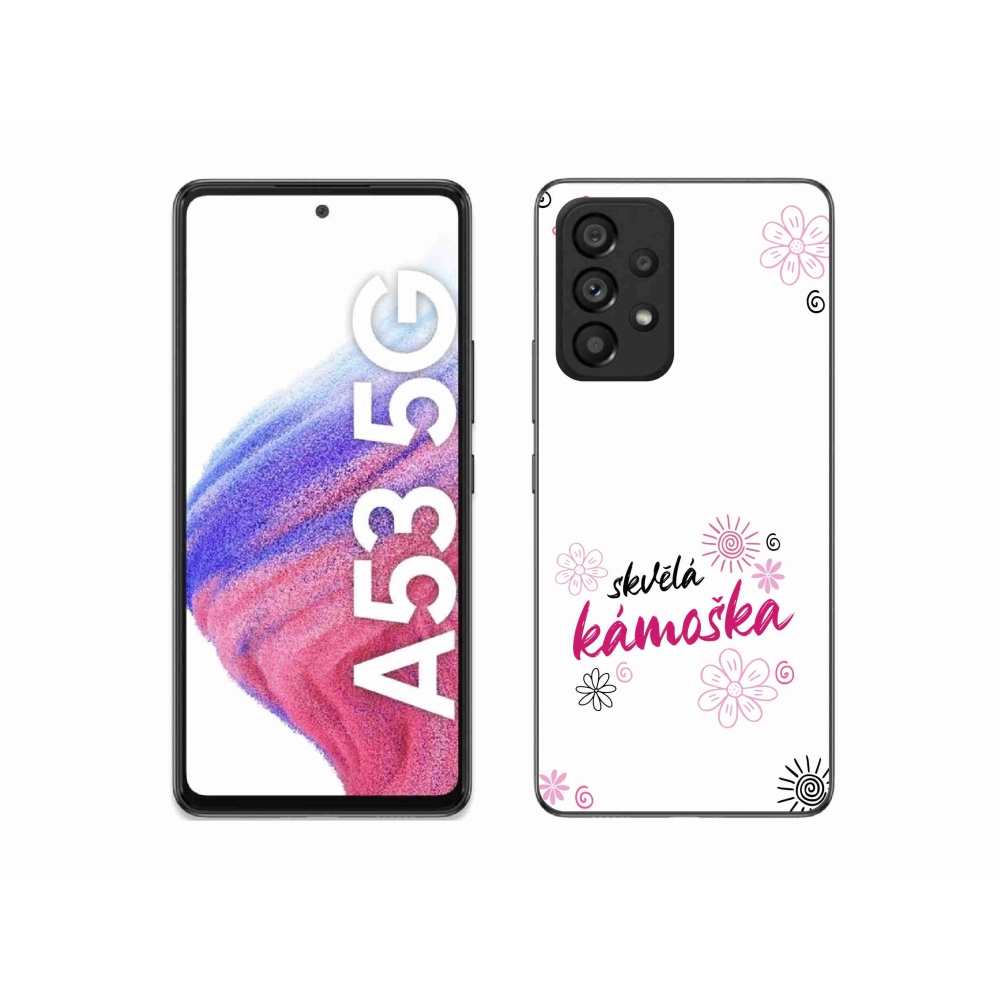 Gélový kryt mmCase na Samsung Galaxy A53 5G - skvelá kamoška biele pozadie