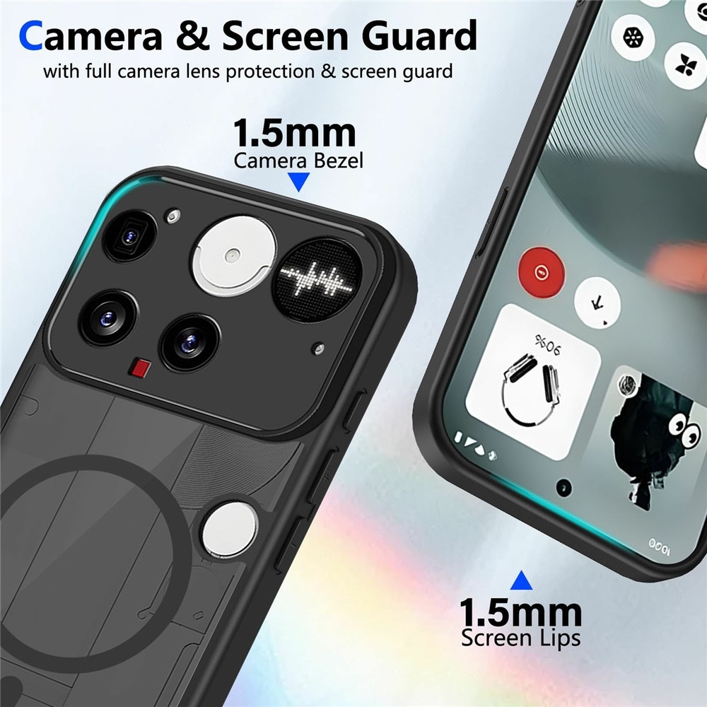 Čierny matný odolný kryt s MagSafe na Nothing Phone (3) 5G