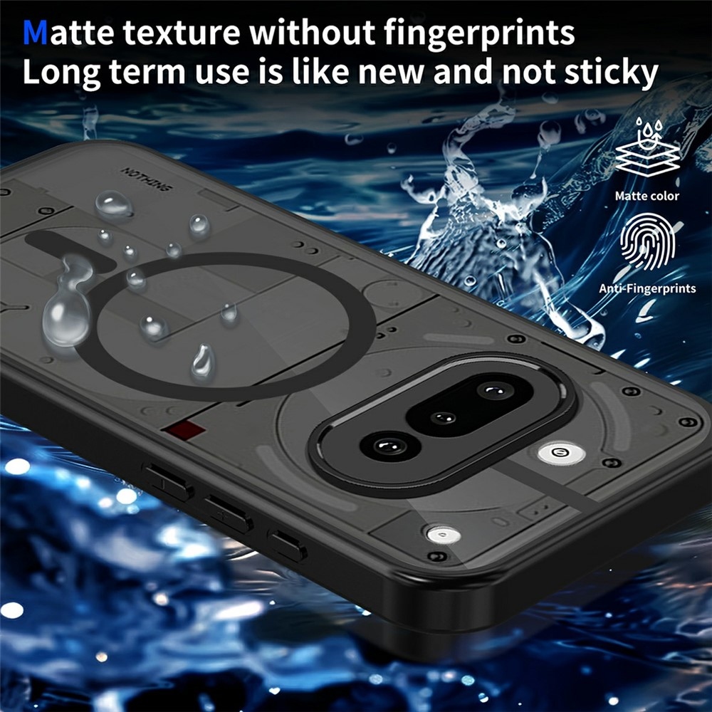 Čierny matný odolný kryt s MagSafe na Nothing Phone (3a)