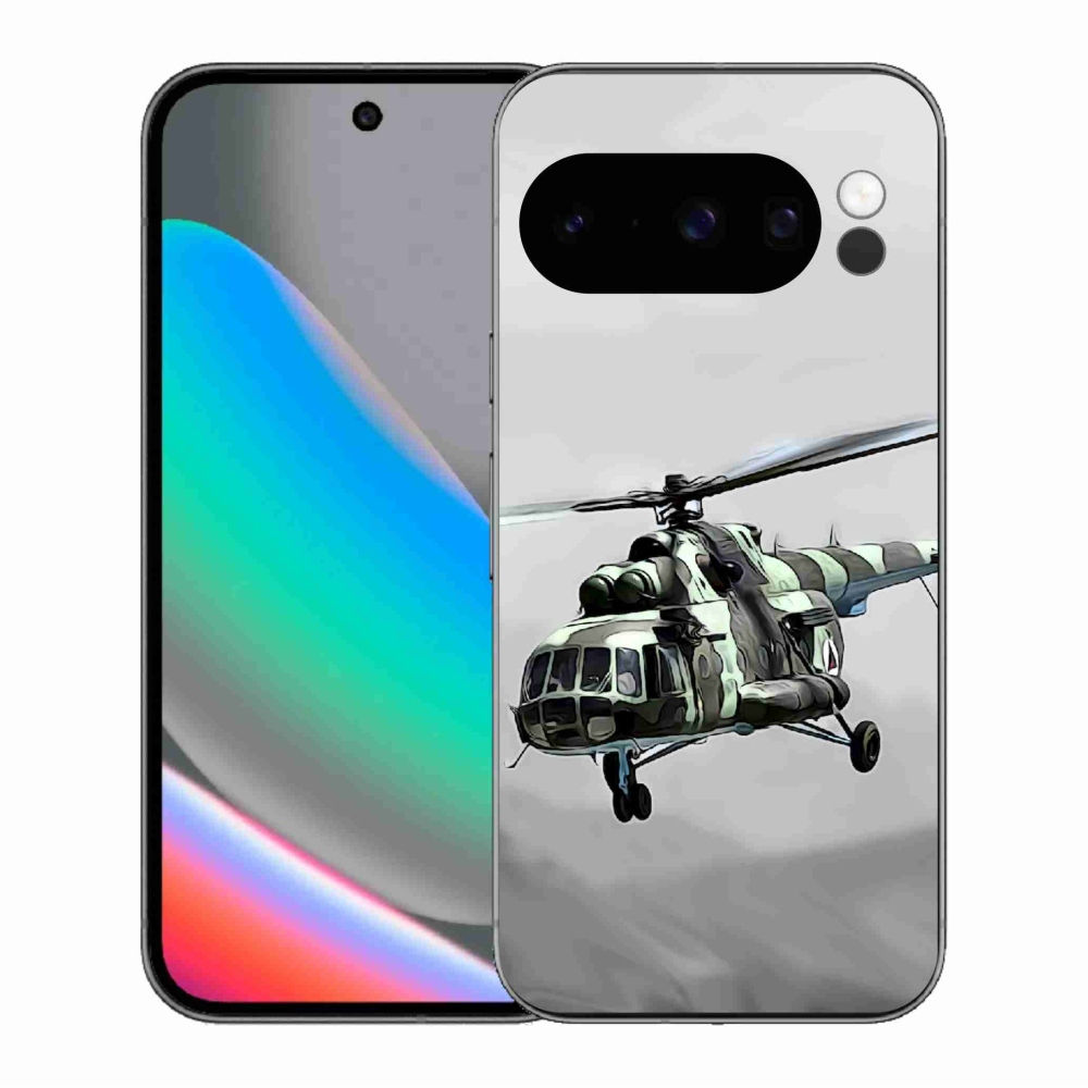 Gélový kryt mmCase na Google Pixel 10 Pro - vojenský vrtuľník