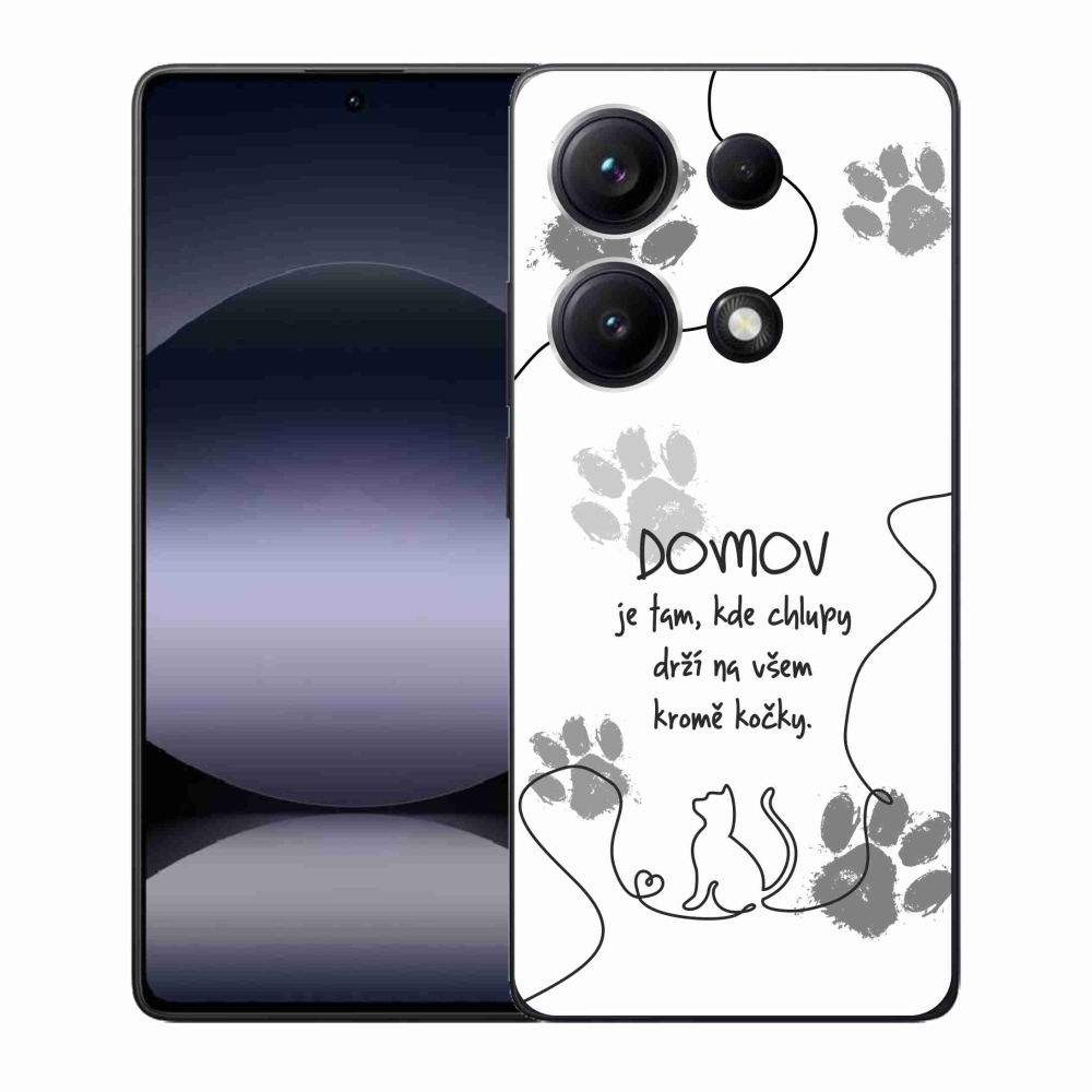 Gélový kryt mmCase na Xiaomi Redmi Note 14S - mačacie motív biele pozadie