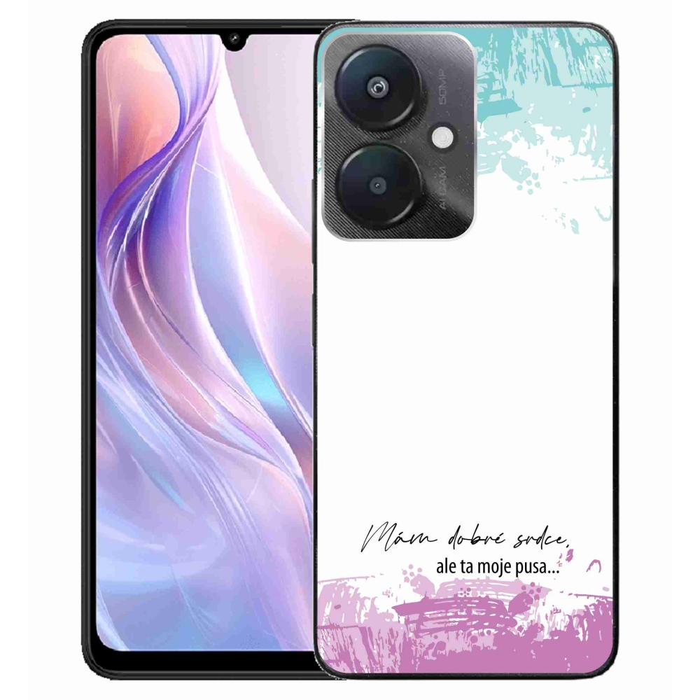 Gélový kryt mmCase na Xiaomi Redmi 13C 5G - vtipný text 3 biele pozadie